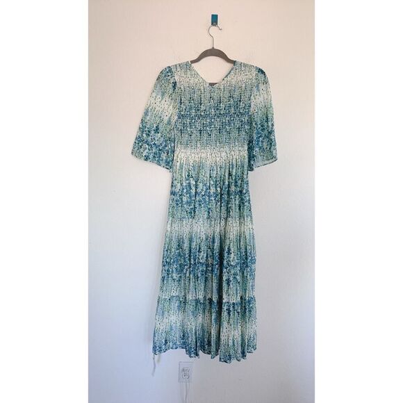 Christy Dawn The Basil Tiered Floral Maxi Dress Morning Gladiola Small Petite - Picture 5 of 9